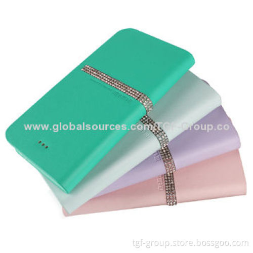 PU Leather Cases for iPhone 5 with Crystal, OEM Orders Welcomed